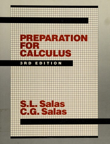 Book cover for Preparation for Calculus