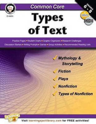 Book cover for Common Core: Types of Text
