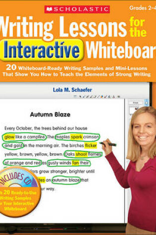 Cover of Writing Lessons for the Interactive Whiteboard, Grades 2-4