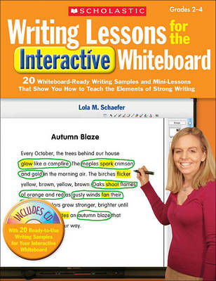 Book cover for Writing Lessons for the Interactive Whiteboard, Grades 2-4