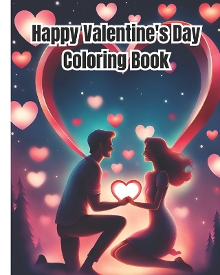 Book cover for Happy Valentine's Day Coloring Book