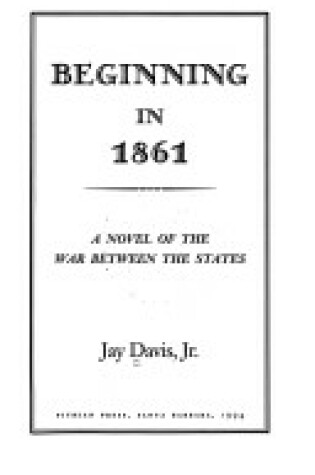 Cover of Beginning in 1861