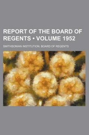 Cover of Report of the Board of Regents (Volume 1952)