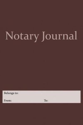 Cover of Notary Journal