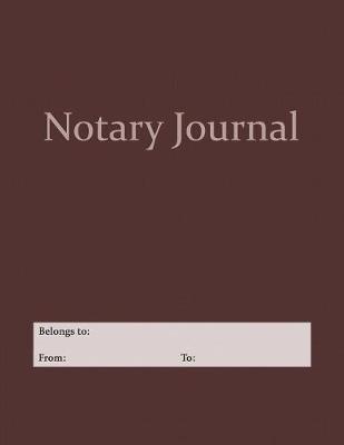 Book cover for Notary Journal