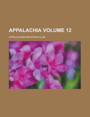 Book cover for Appalachia Volume 12