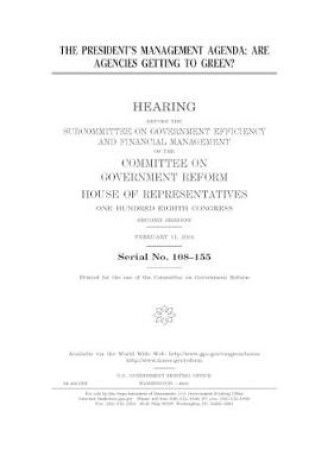 Cover of The President's management agenda