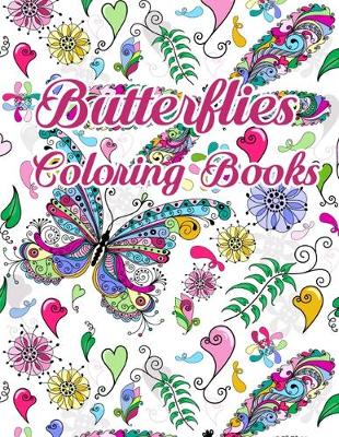 Book cover for Butterflies coloring book