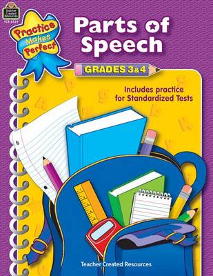 Book cover for Parts of Speech Grades 3-4