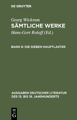 Cover of Samtliche Werke, Band 8, Die sieben Hauptlaster