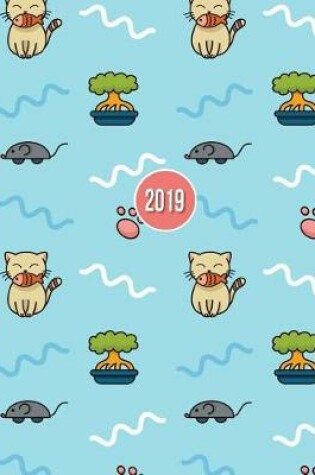 Cover of 2019 Planner; Cat With Fish
