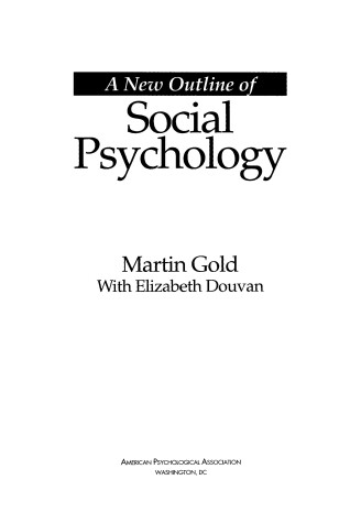 Cover of A New Outline of Social Psychology