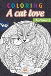 Book cover for Coloring A cat love - Volume 1 - night