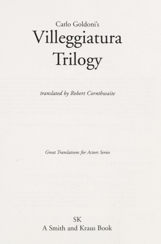 Cover of The Villeggiatura Trilogy