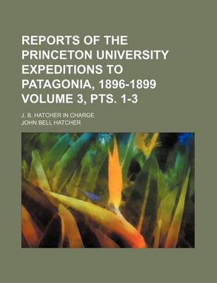 Book cover for Reports of the Princeton University Expeditions to Patagonia, 1896-1899 Volume 3, Pts. 1-3; J. B. Hatcher in Charge