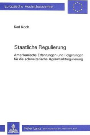 Cover of Staatliche Regulierung