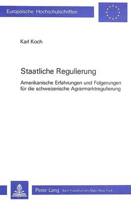 Book cover for Staatliche Regulierung