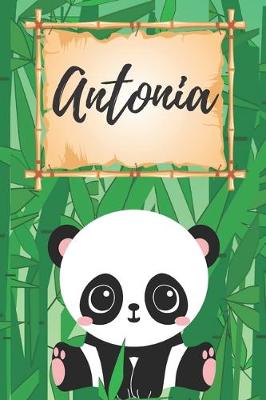 Book cover for personalisiertes Notizbuch Panda / Malbuch / Kritzelbuch / Tagebuch / Journal / Notizheft / DIN A5 / Geschenke Antonia