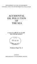 Cover of Accidental Oil Pollution of the Sea