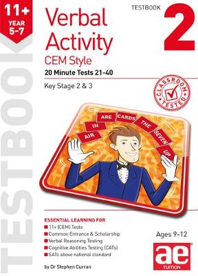 Book cover for 11+ Verbal Activity Year 5-7 CEM Style Testbook 2