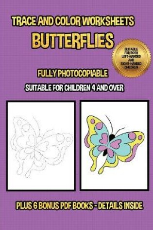 Cover of Trace and color worksheets (Butterflies)