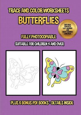Book cover for Trace and color worksheets (Butterflies)