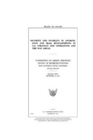 Cover of Security and stability in Afghanistan and Iraq