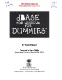 Book cover for Dbase for Windows For Dummies
