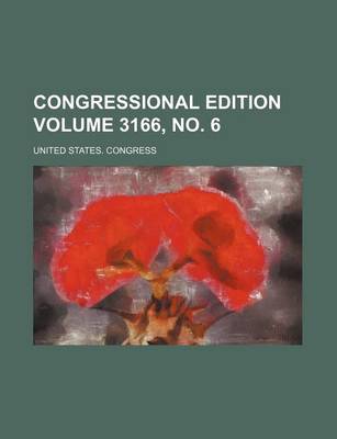 Book cover for Congressional Edition Volume 3166, No. 6