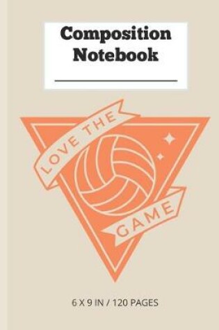 Cover of Composition Notebook - Volleyball Badge