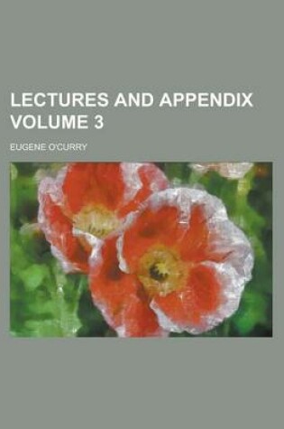 Cover of Lectures and Appendix Volume 3