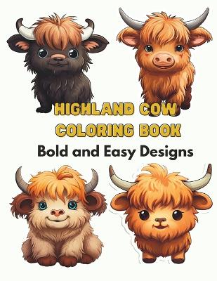 Book cover for Highland Cow Coloring Book