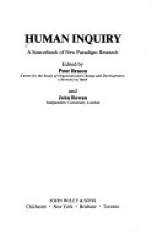 Cover of Human Inquiry