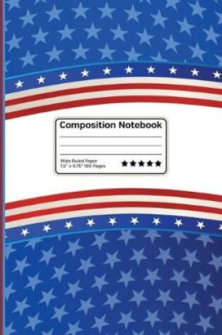 Cover of Patriotic USA Flag Composition Notebook