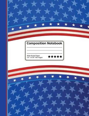 Book cover for Patriotic USA Flag Composition Notebook