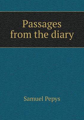 Book cover for Passages from the diary