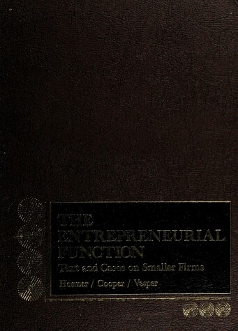 Book cover for Entrepreneural Function