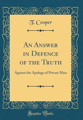 Book cover for An Answer in Defence of the Truth