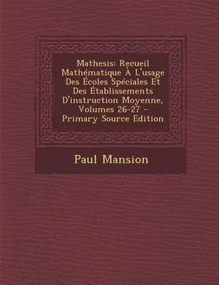 Book cover for Mathesis
