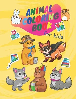 Book cover for Animal coloring book for kids