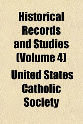 Book cover for Historical Records and Studies (Volume 4)