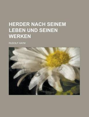 Book cover for Herder Nach Seinem Leben Und Seinen Werken