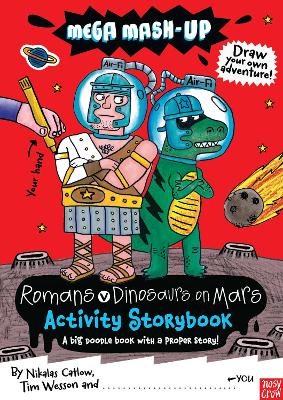 Book cover for Mega Mash-Up: Romans v Dinosaurs on Mars