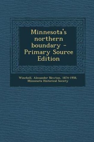 Cover of Minnesota's Northern Boundary - Primary Source Edition