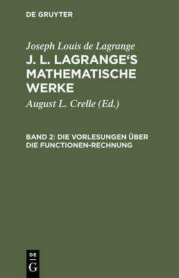 Book cover for Die Vorlesungen UEber Die Functionen-Rechnung