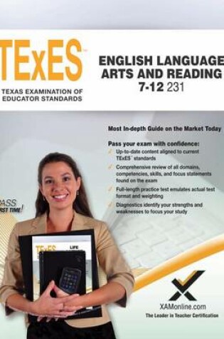 Cover of TExES English Language Arts and Reading 7-12 231 Teacher Certification Study Guide Test Prep