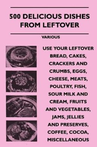 Cover of 500 Delicious Dishes From Leftover - Use Your Leftover Bread, Cakes, Crackers And Crumbs, Eggs, Cheese, Meats, Poultry, Fish, Sour Milk And Cream, Fruits And Vegetables, Jams, Jellies And Preserves, Coffee, Cocoa, Miscellaneous