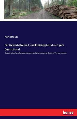 Book cover for Für Gewerbefreiheit und Freizügigkeit durch ganz Deutschland