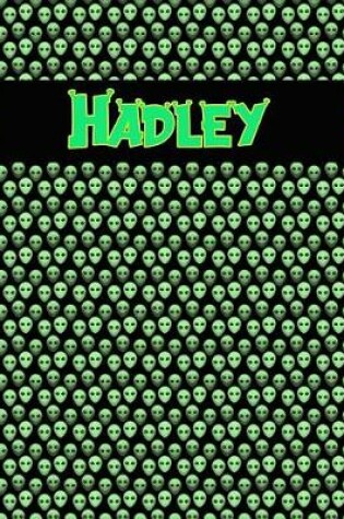 Cover of 120 Page Handwriting Practice Book with Green Alien Cover Hadley