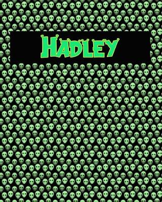 Book cover for 120 Page Handwriting Practice Book with Green Alien Cover Hadley